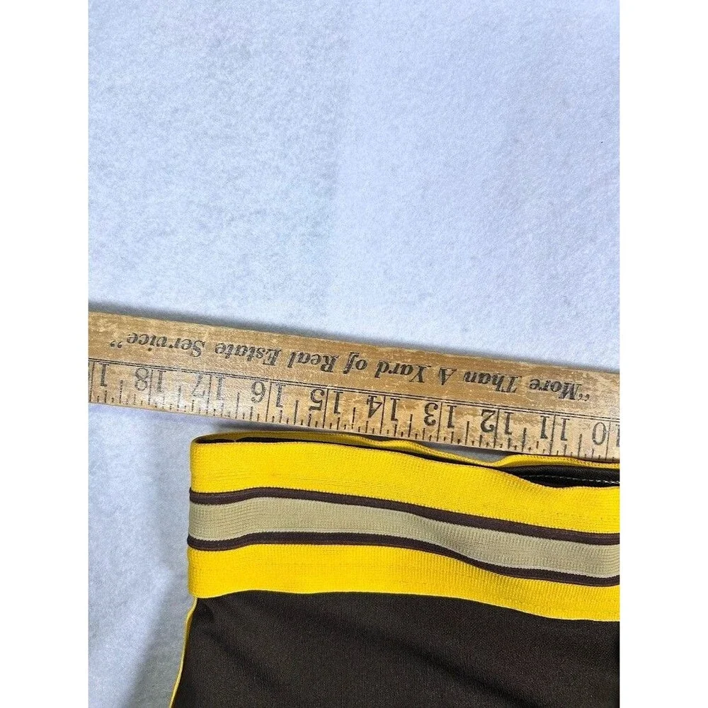 Vintage Southern Athletic Polyester Baseball Pants Men's Large Brown Yellow